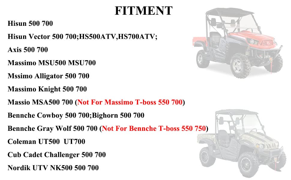 Chikia Wet Clutch Shoe Kit Assembly Replacement for Hisun UTV ATV 500 700 Massimo MSU 500 700 Coleman UT500 UT700 Axis 500 700 B