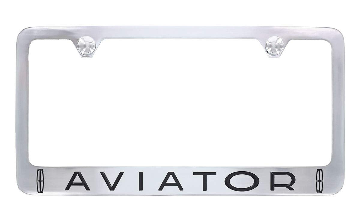 Aviator Wordmark Chrome Plated Metal License Plate Frame Holder 2 Hole