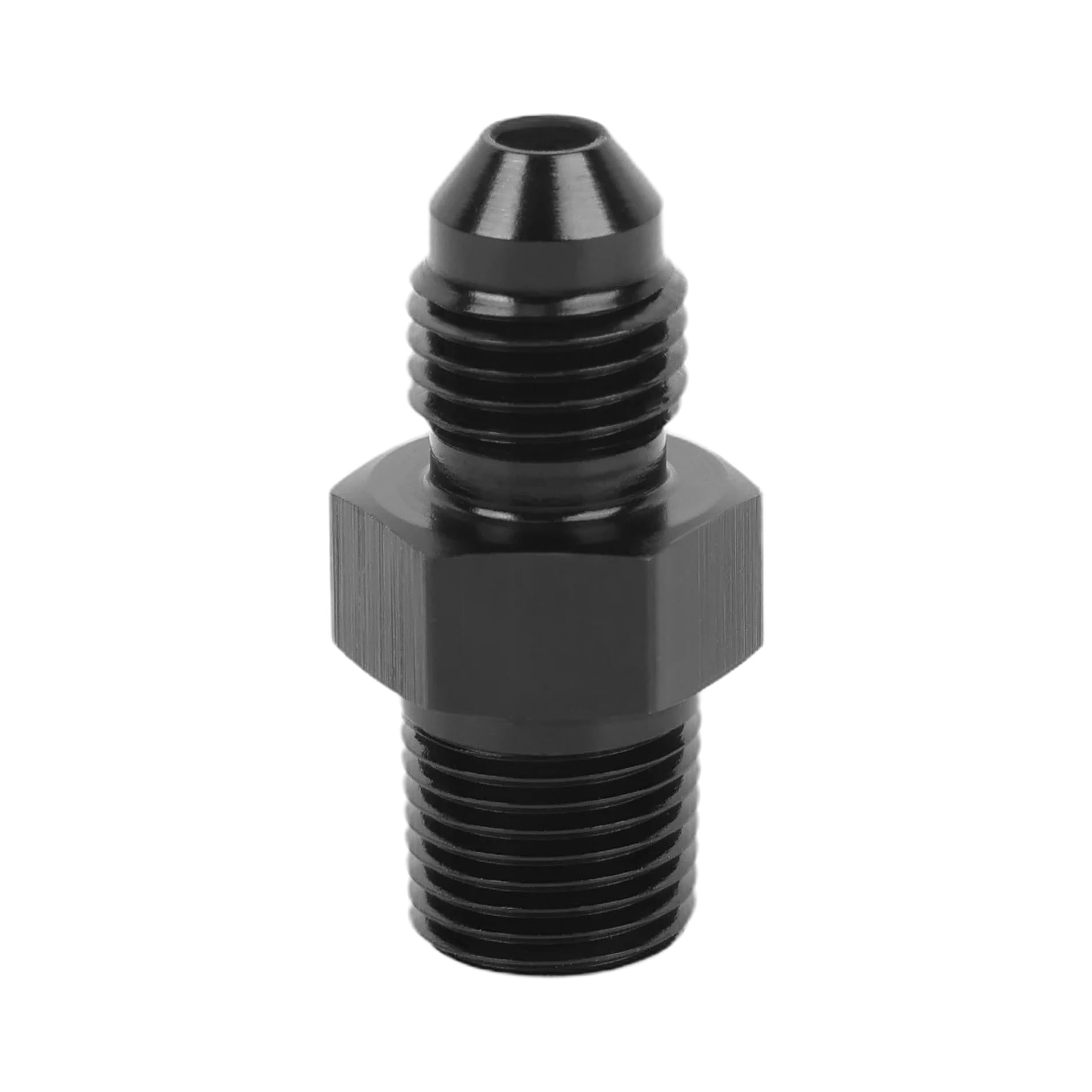 Evil Energy 3An Male Flare To 1/8'' Npt Pipe Fitting Adapter Straight Aluminum Black