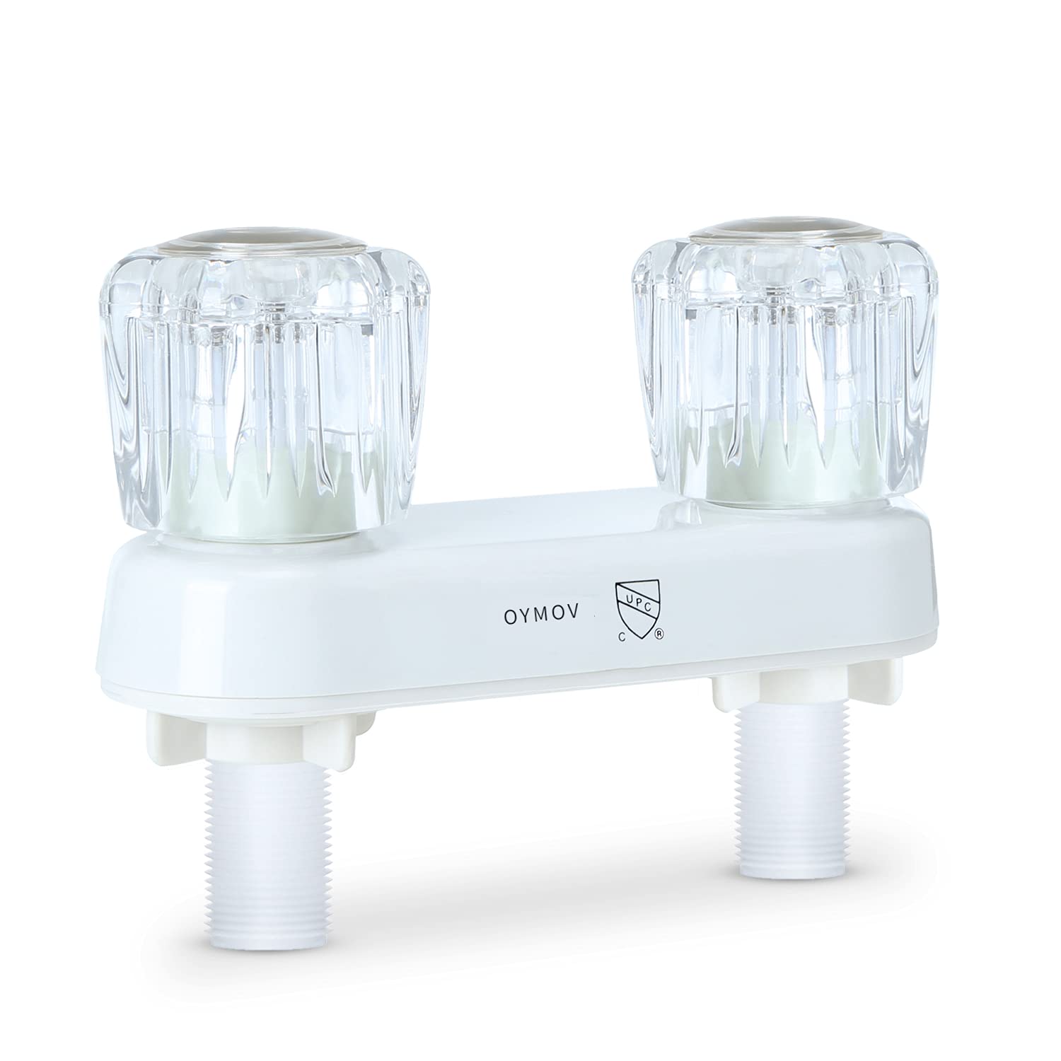 Oymov Rv Shower Faucet, Camper Shower Faucet Valve, Rv Shower Replacement Valve Diverter W/ 2 Knob Handles For Indoor And Outdoor Shower