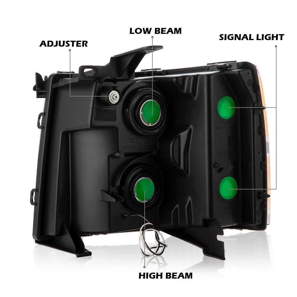 G-Plus Led Drl Headlights, Compatible With 2007-2014 Chevy Silverado 2500 3500 & Hd/2007-2013 Silverado 1500, Driver Side & Pass
