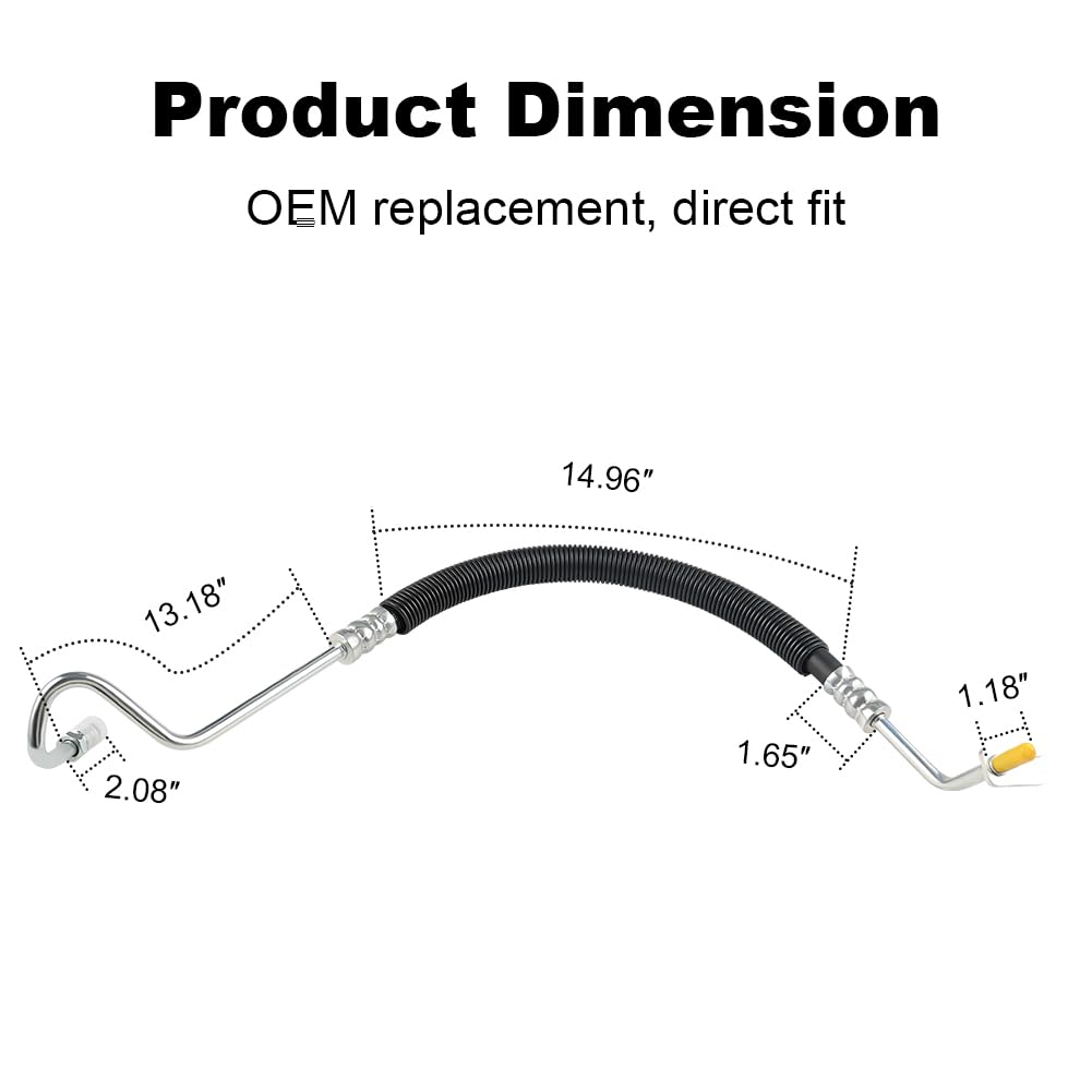 WMPHE Power Steering Pressure Hose Compatible with Chevy Silverado 1500 2500 Suburban Tahoe Avalanche, Compatible with GMC Sierr