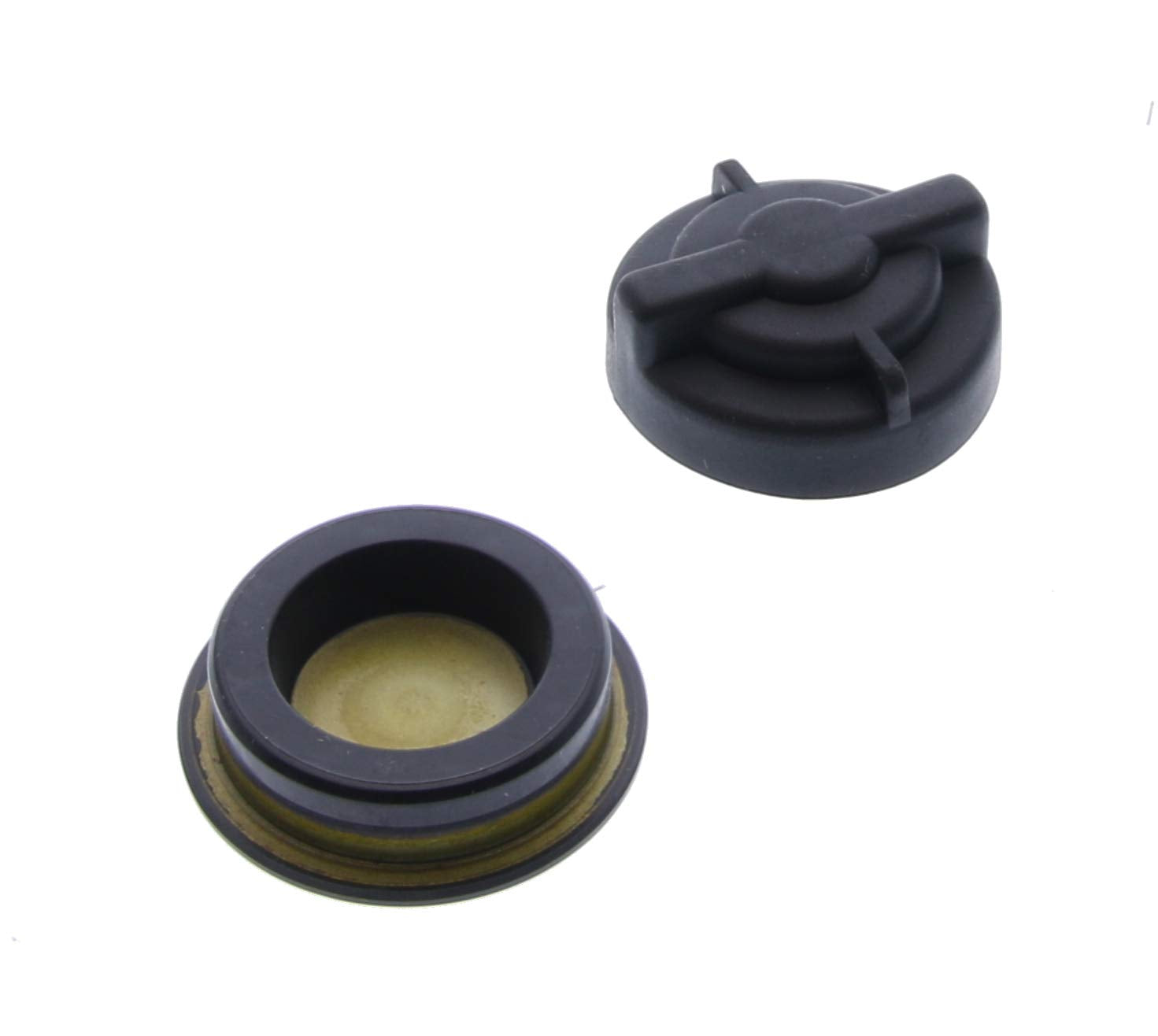 Tuff Torq Transmission Fill Cap 187T0136300 & Vent Cap 168T2024250 - Black, Durable Replacement Parts for Lawn Equipment