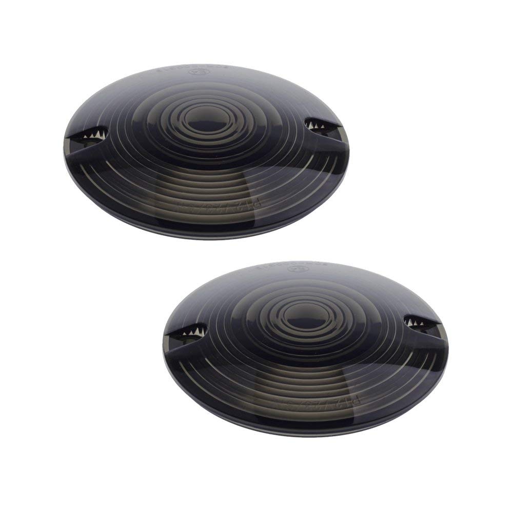 Nthreeauto Turn Signal Lights Lens Covers Smoked Compatible With Harley Touring Electra Glide Road King Softail
