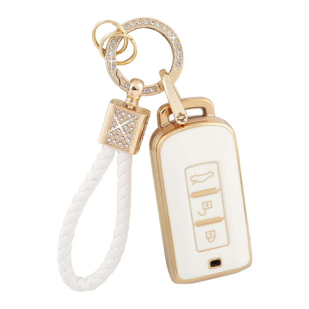 Pifoog Key Fob Cover For Mitsubishi Accessories Outlander Lancer Mirage Car Keys Shell Case Protector Full Covers Bling Keychain