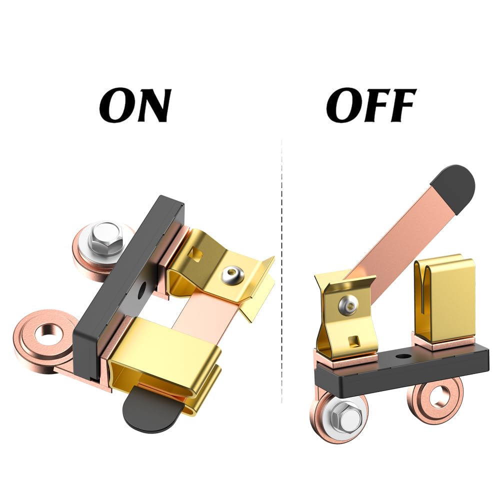 Side Post Knife Blade Master Switch, 12V 24V Battery Disconnect For Auto Car Rv-Marine Boat Truck Vehicle, Cut Off Shut Off (Sid