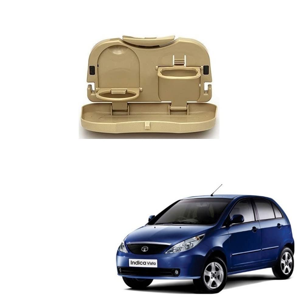 Stylish Foldable Compact Car Back Seat Tray for Food/ Drinks/ Cup/ Bottle Holder Universal Pack of 1 Suitable for Tata Indica Vi