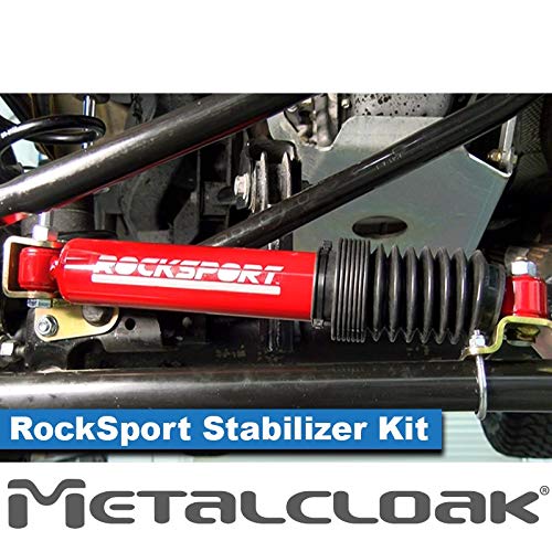 Rocksport RED Steering Stabilizer Kit by MetalCloak, For JK Wrangler, Provides Additional Valving, Improved Performance, Steerin