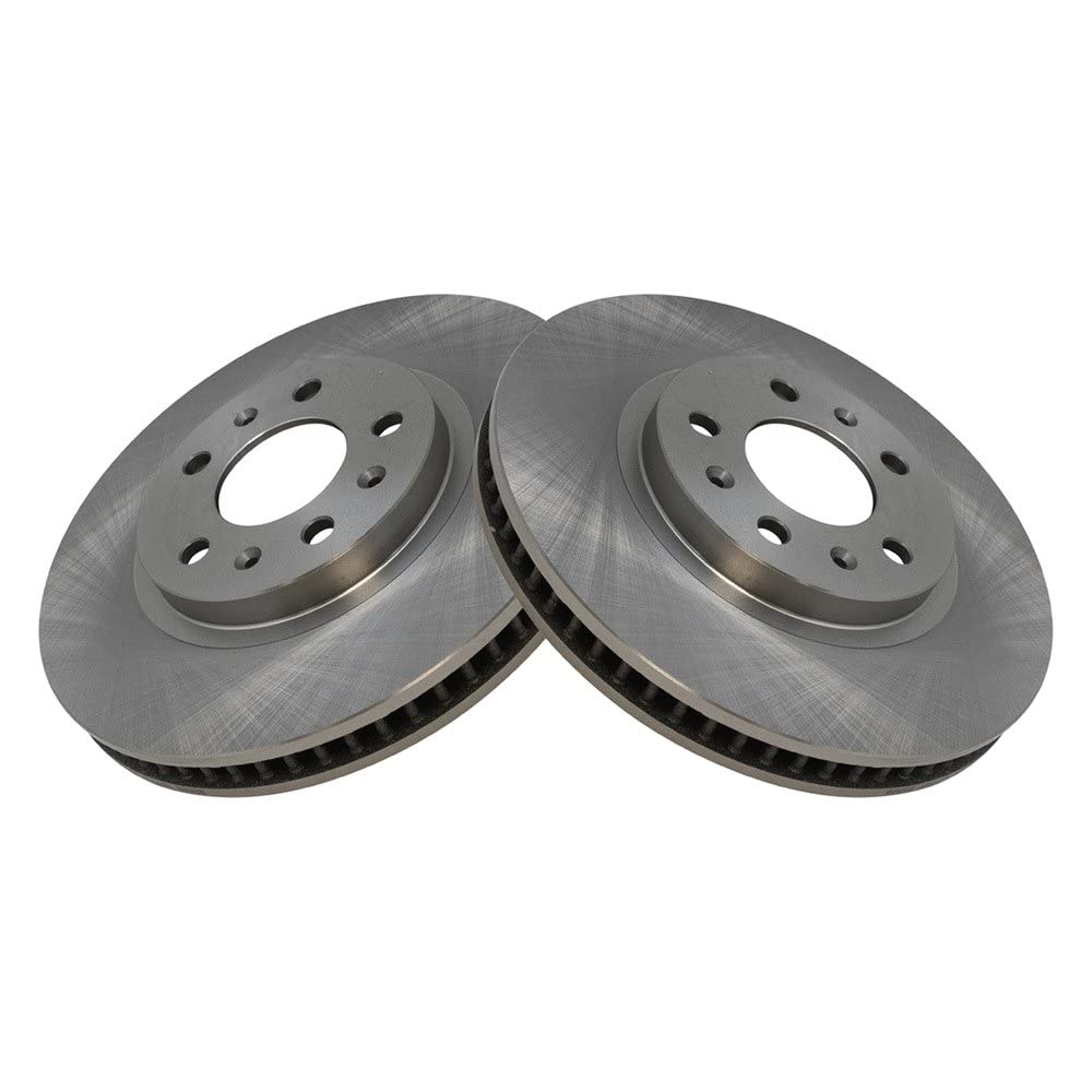 Trq Front Brake Rotors Set Vented Compatible With 2003-2007 Cadillac Cts