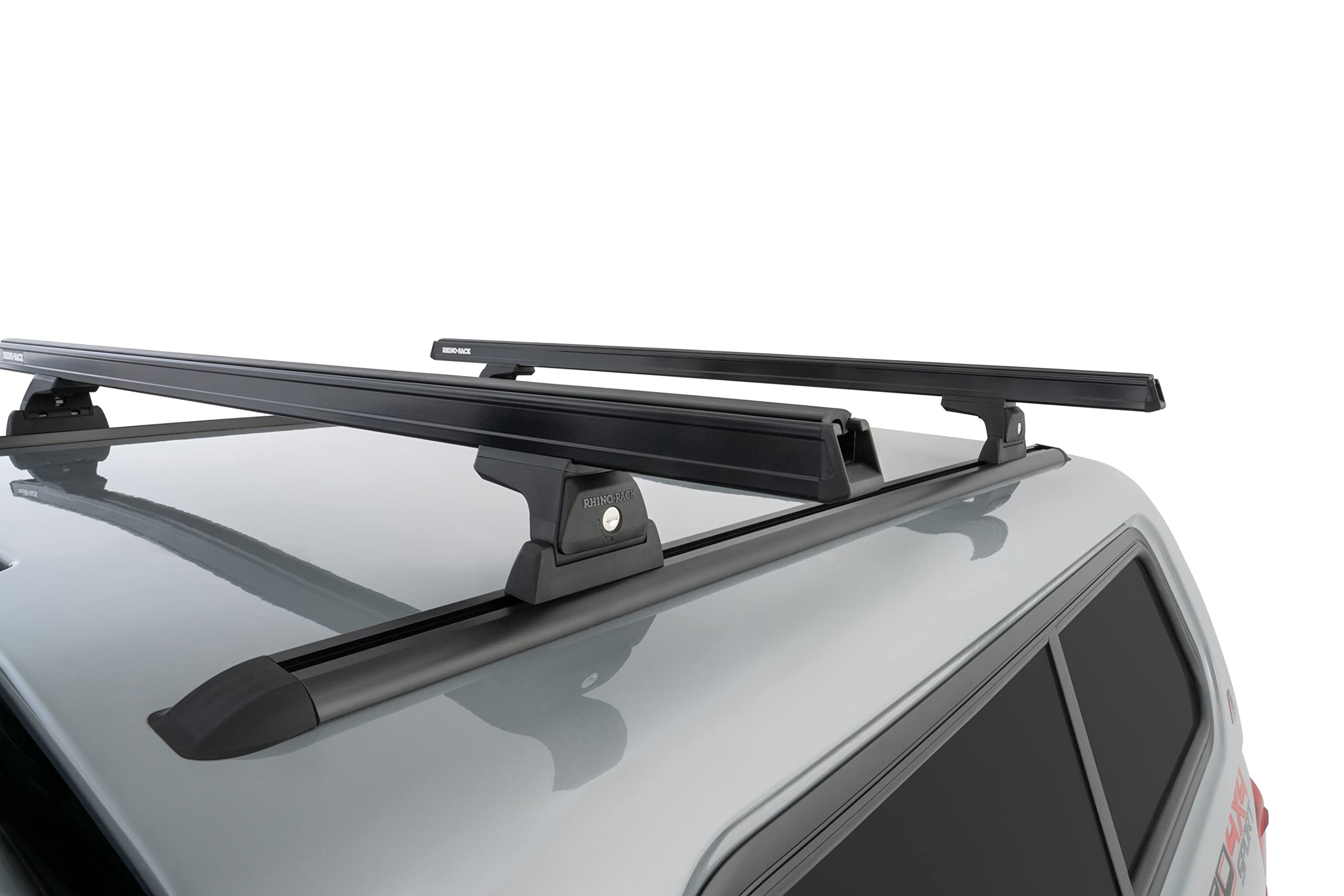 Rhino-Rack Midsize Truck Complete Track. Bar, & Leg Kit For Cap Topper Canopy Or Hard Tonneau, Includes 63 Aluminum Tracks, 65 Hd Bars, 4 Quick Release Legs, Hardware, Complete Kit, Black (Y01-140B)