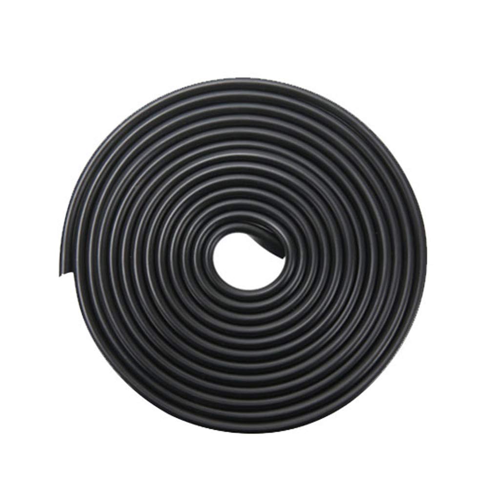 ESUPPORT 16ft U Shape Car Door Moulding Rubber Scratch Protector Strip Edge Guard Trim Seal - Black