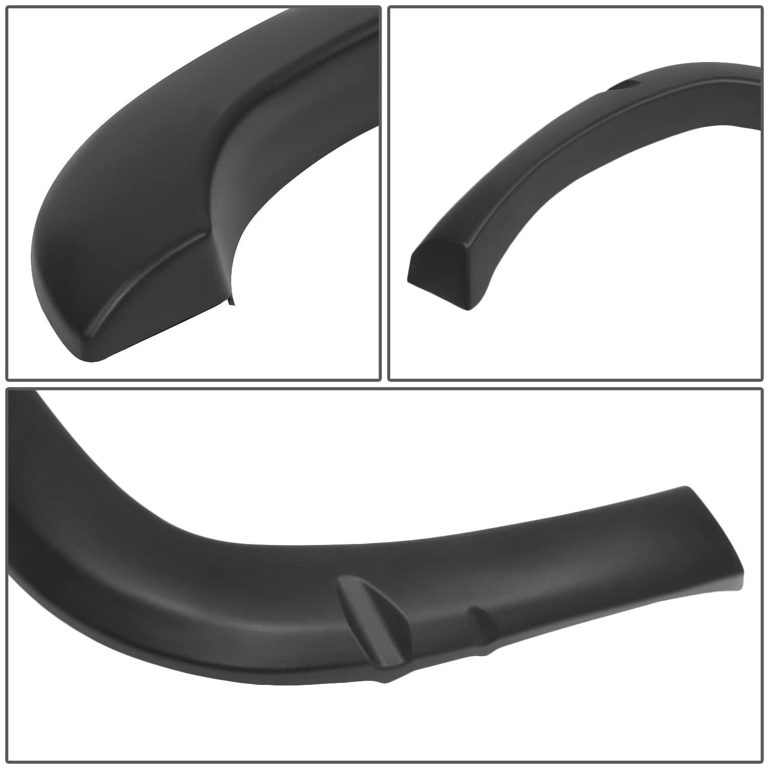 Auto Dynasty 4Pcs Wheel Fender Flares Cover Compatible with Dodge Ram 1500 2500 3500 7.8Ft 9.6Ft Fleetside Bed 1994-2002, Front