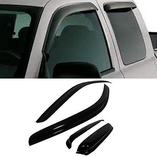 Gldifa Wind Deflector Compatible With 2007-2020 Toyota Tundra Double/Crew Cab Smoke Sun/Rain Guards Window Visor 4Pc