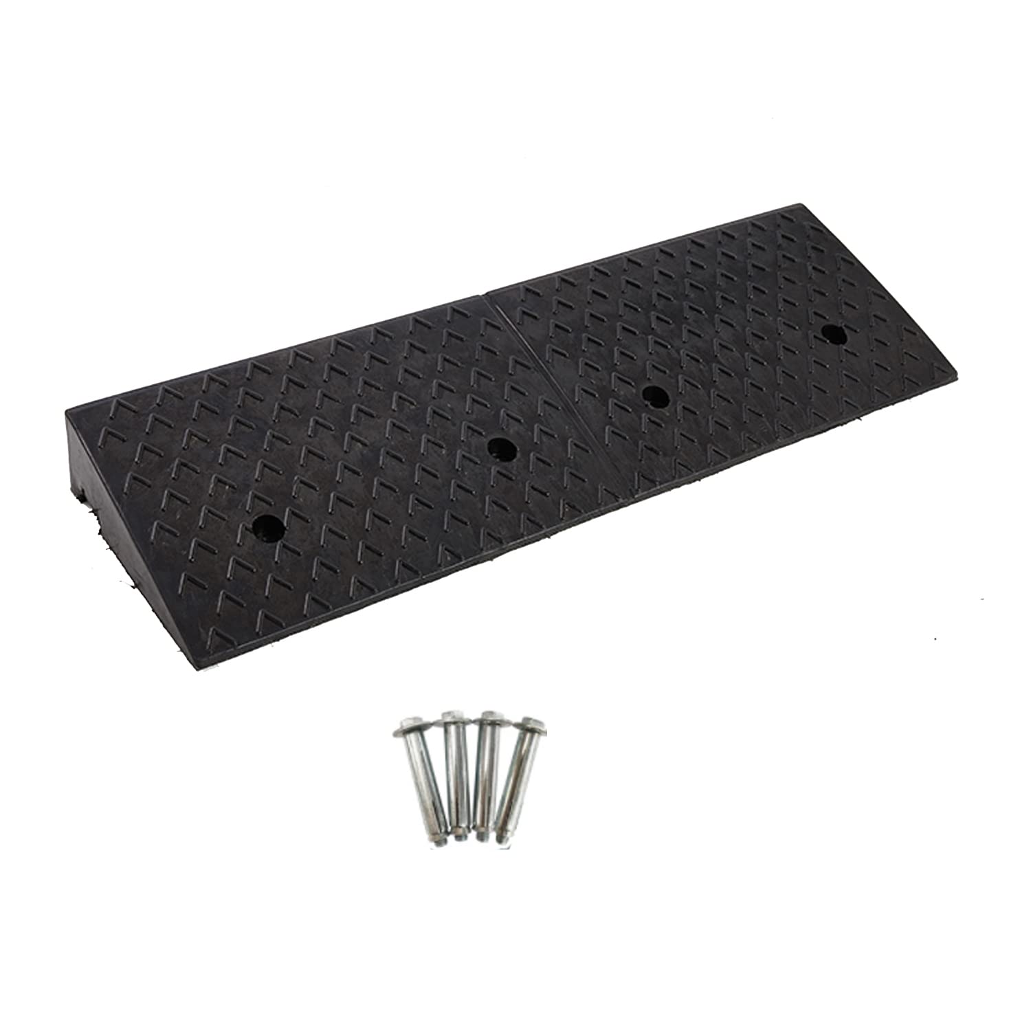 Nisorpa 2'' Rise Rubber Curb Ramp Heavy Duty Loading Rubber Curb Ramps 10 Tons Driveway Ramp Car Slope Ramp For Loading Dock Bik