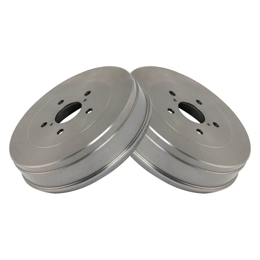 Trq Rear Brake Drum Pair Set Compatible With 2005-2015 Toyota Tacoma Models With 5 Lugs Only