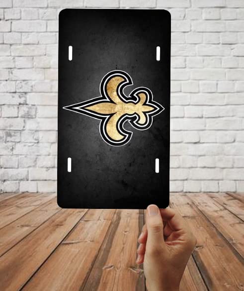 Boarlida American Football Saints License Plate Decorative Aluminum Car License Plate Covers For Women Girls Men Boys 12 X 6 Inc