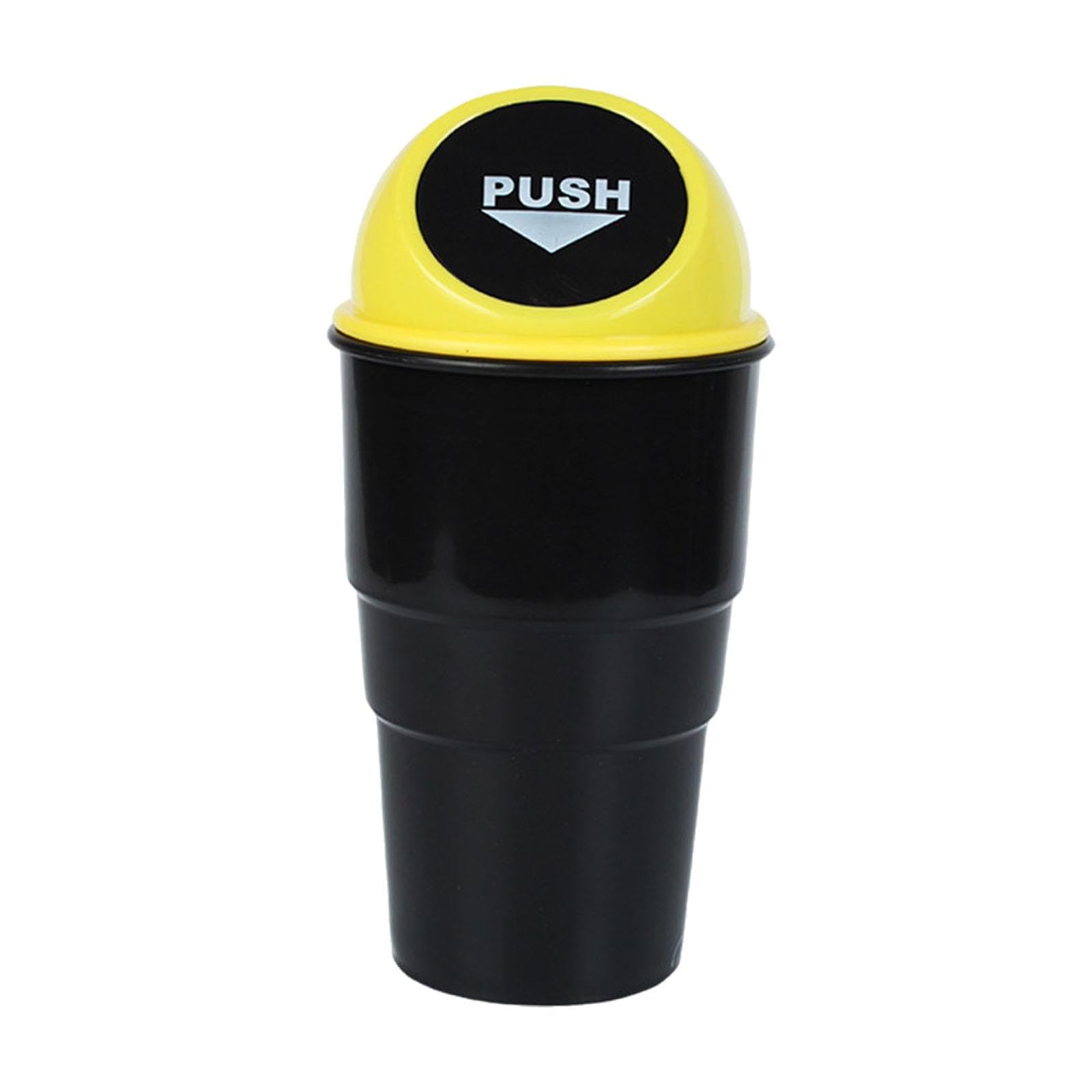bnf Generic Car Cup Holder Trash Can with Lid Car Garbage Can for SUV Truck yellow lidTrash Cans Wastebaskets Household Supplies