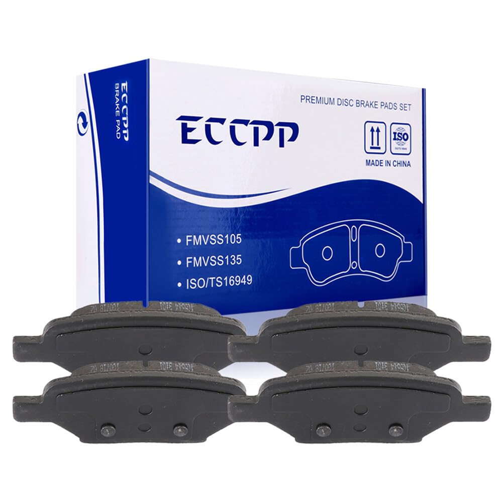 Automuto 4Pcs Rear Semi-Metallic Disc Brake Pads Set D1033 For Chevrolet Cobalt Hhr Malibu For Pontiac G5 G6 Pursuit For Saturn