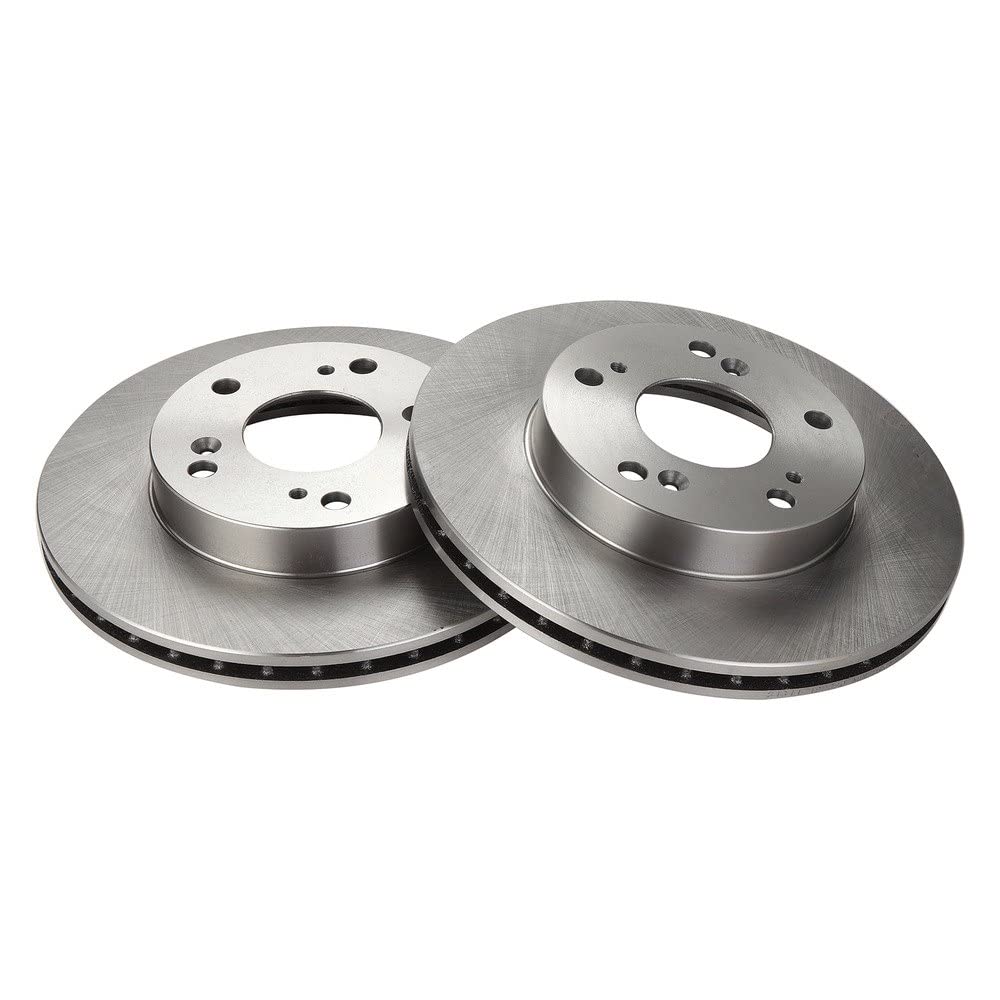 Trq Front Brake Rotors Set Vented Compatible With 2002-2006 Acura Rsx 2004-2011 Honda Civic 2011-2015 Cr-Z
