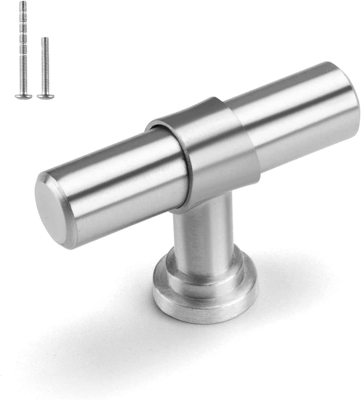 Homdiy 10 Pack Brushed Nickel Cabinet Knobs Drawer Knobs 2 Inch Cabinet Hardware Single Hole Knobs Modern Kitchen Cabinet Door Knobs For Dresser Drawers