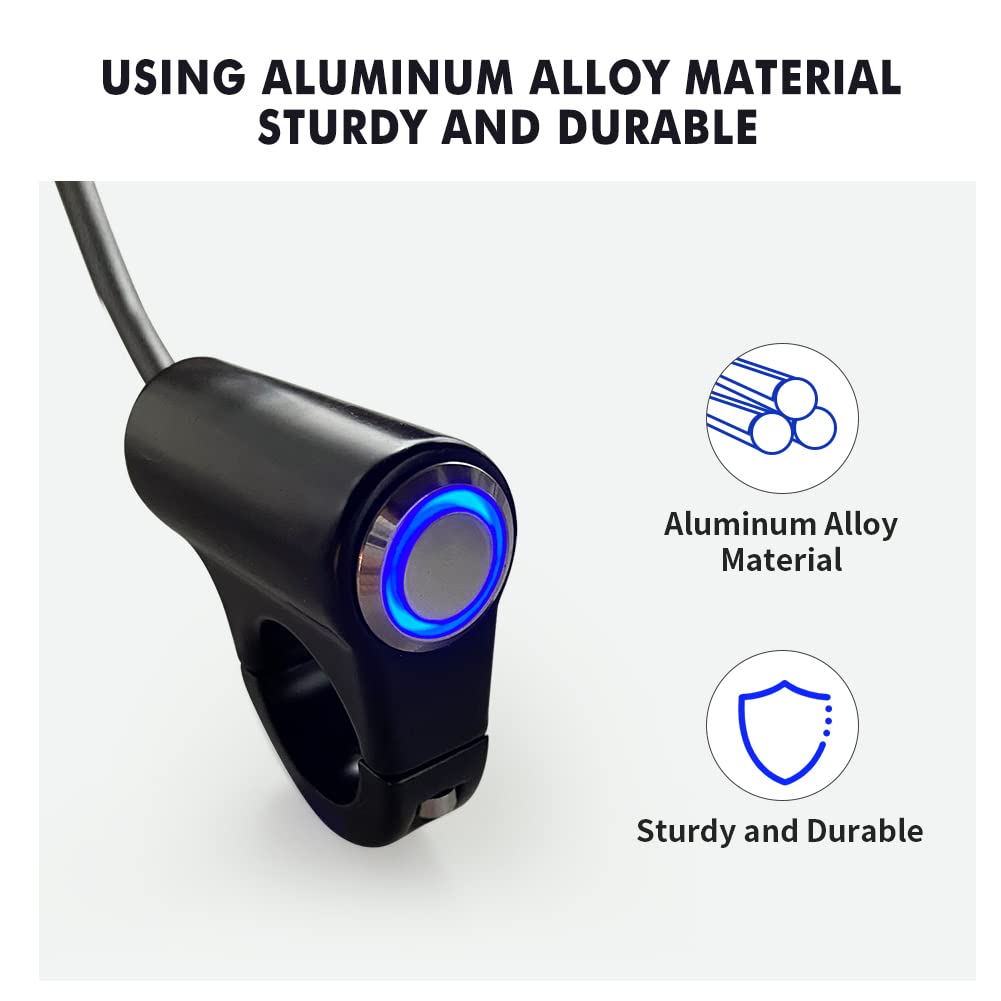 Motoparty Headlight Switch for Sur Ron Segway X260 X160,Plug and Play, Easy to Install and Use,Help Save Battery,with Blue led H