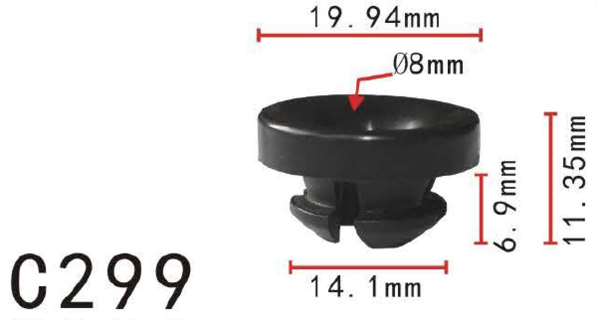 Autobahn88 Retainer Clip For Hood Prop Rod, Compatible With Honda (Oem: 91604Sd2013) (Pack Of 20)