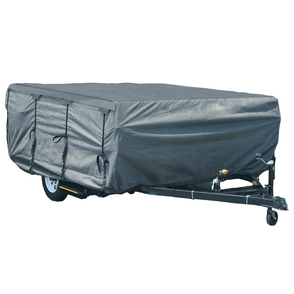 Gearflag Pop-Up Folding Camper Cover Fits 18'-22' With Reinforced Windproof Side-Straps Anti-Uv Water-Resistance Heavy Duty Trip