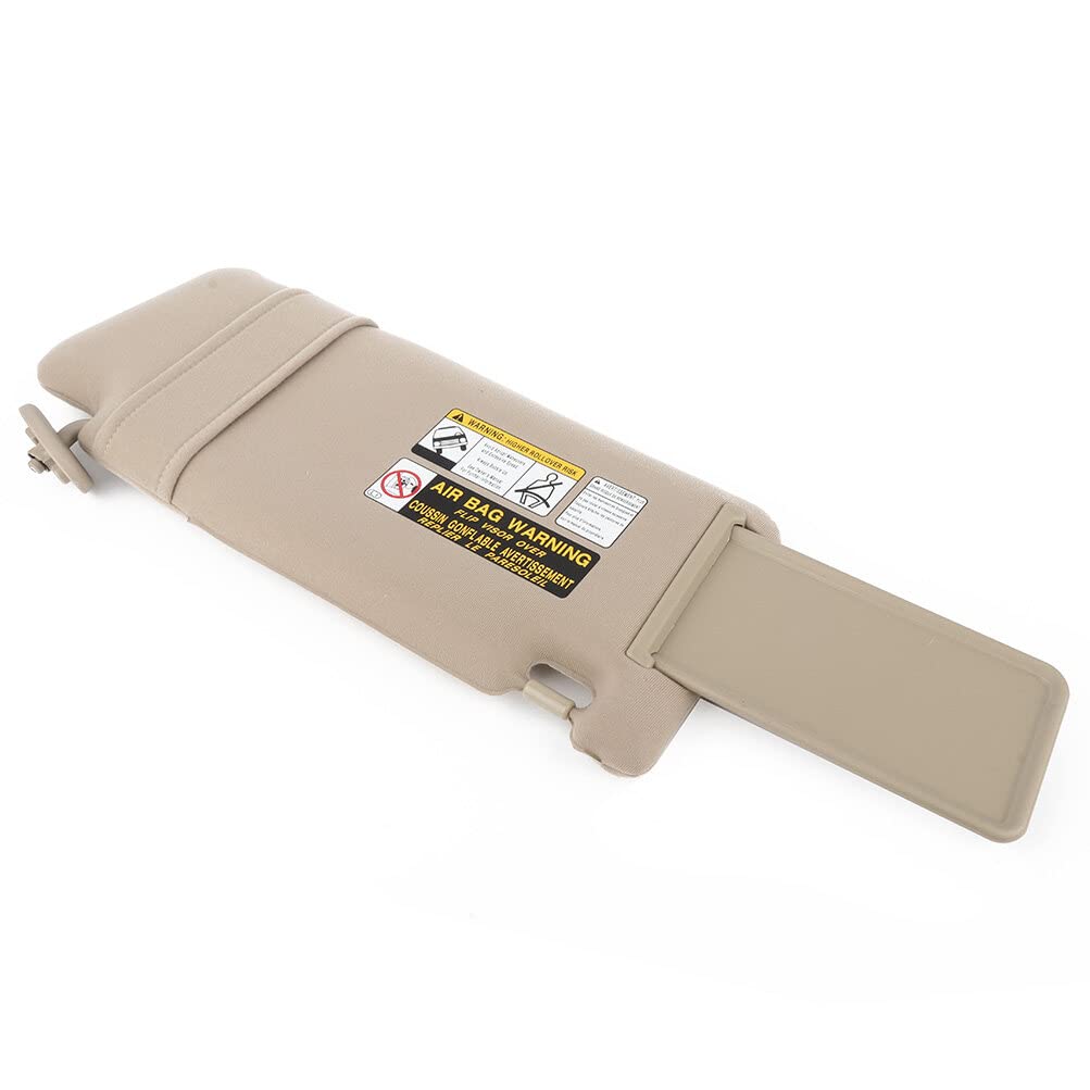 Scitoo Beige Left Driver Side Sun Visor Compatible For Toyota For Tacoma 2005-2014, Car Sun Visor Without Sunroof Without Lights