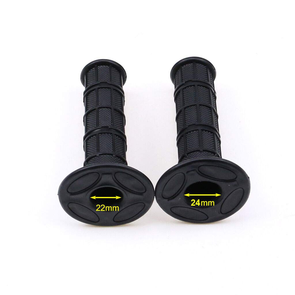 22Mm 7/8' Universal Motorcycle Anti-Slip Rubber Handlebar Grips For Klx Sdg Xr Crf Sdg Ssr Yzf Wrf Kxf Ttr Rmz Enduro Motocross Dirt Pit Bike Black