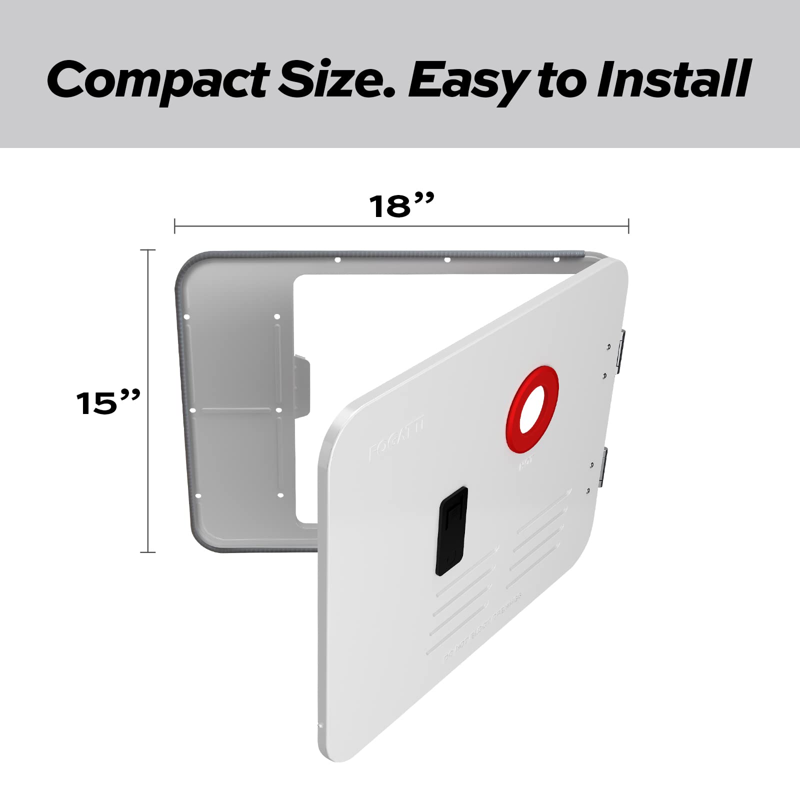 FOGATTI 15 x 18 Inches RV Water Heater White Door ONLY. Door kit for FOGATTI RV Water Heaters, Galvanized Steel