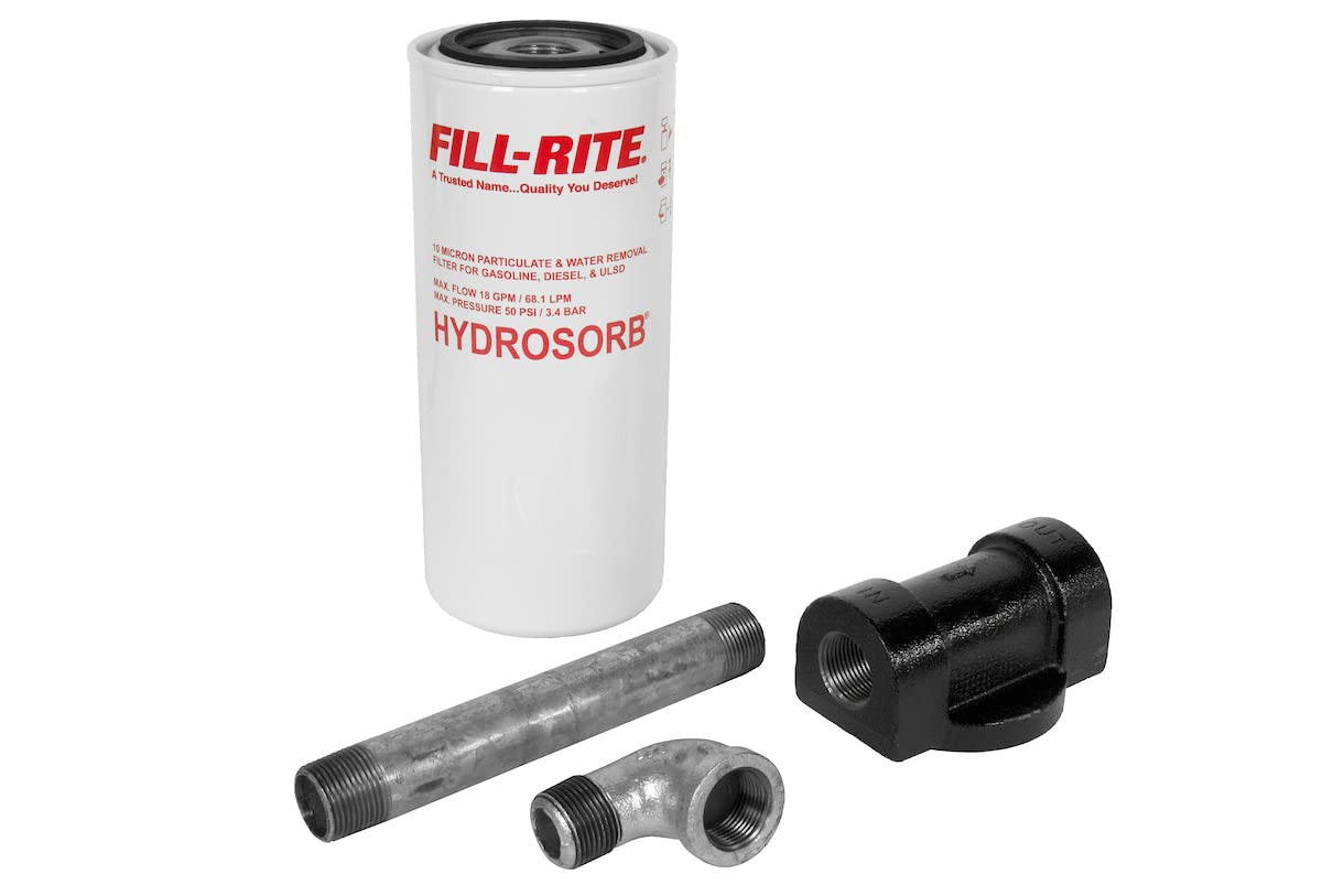 Fill-Rite 1210KTF7019 3/4 18 GPM (68 LPM) 10 Micron Hydrosorb Fuel Filter with Filter Head Kit