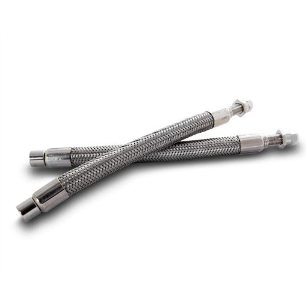 Pacific Dualies 18100 Max Ez Air 7-Inch Braided Stainless Steel Valve Stem Extension Kit For 16-19.5-Inch Dually Rear Inner Whee