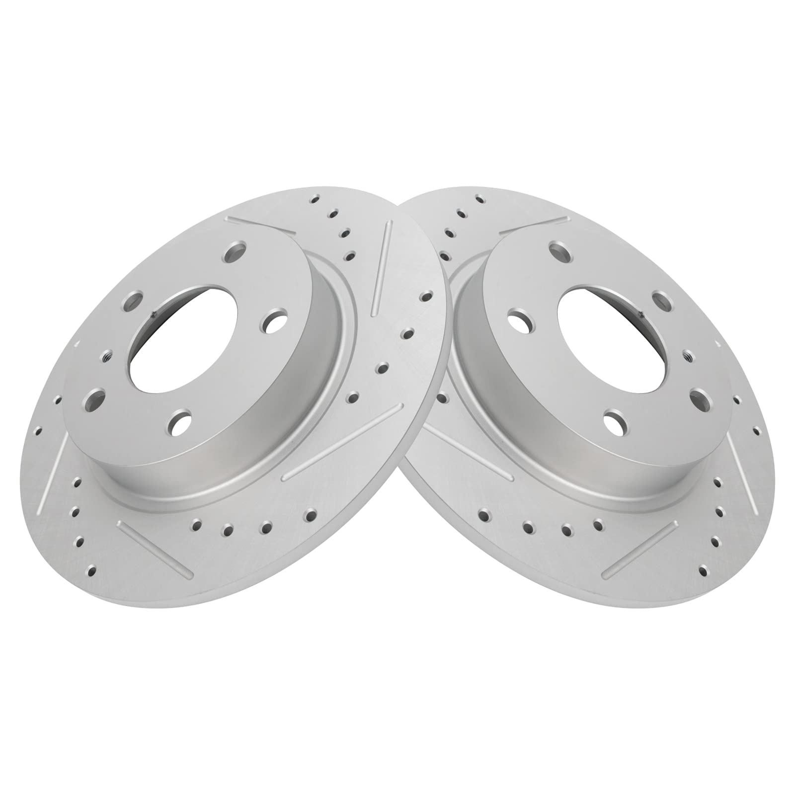 Trq Rear Performance Brake Rotors Set Premium G-Coated Compatible With 2014-2022 Mazda 3 2019-2021 Cx-3 2020-2022 Cx-30