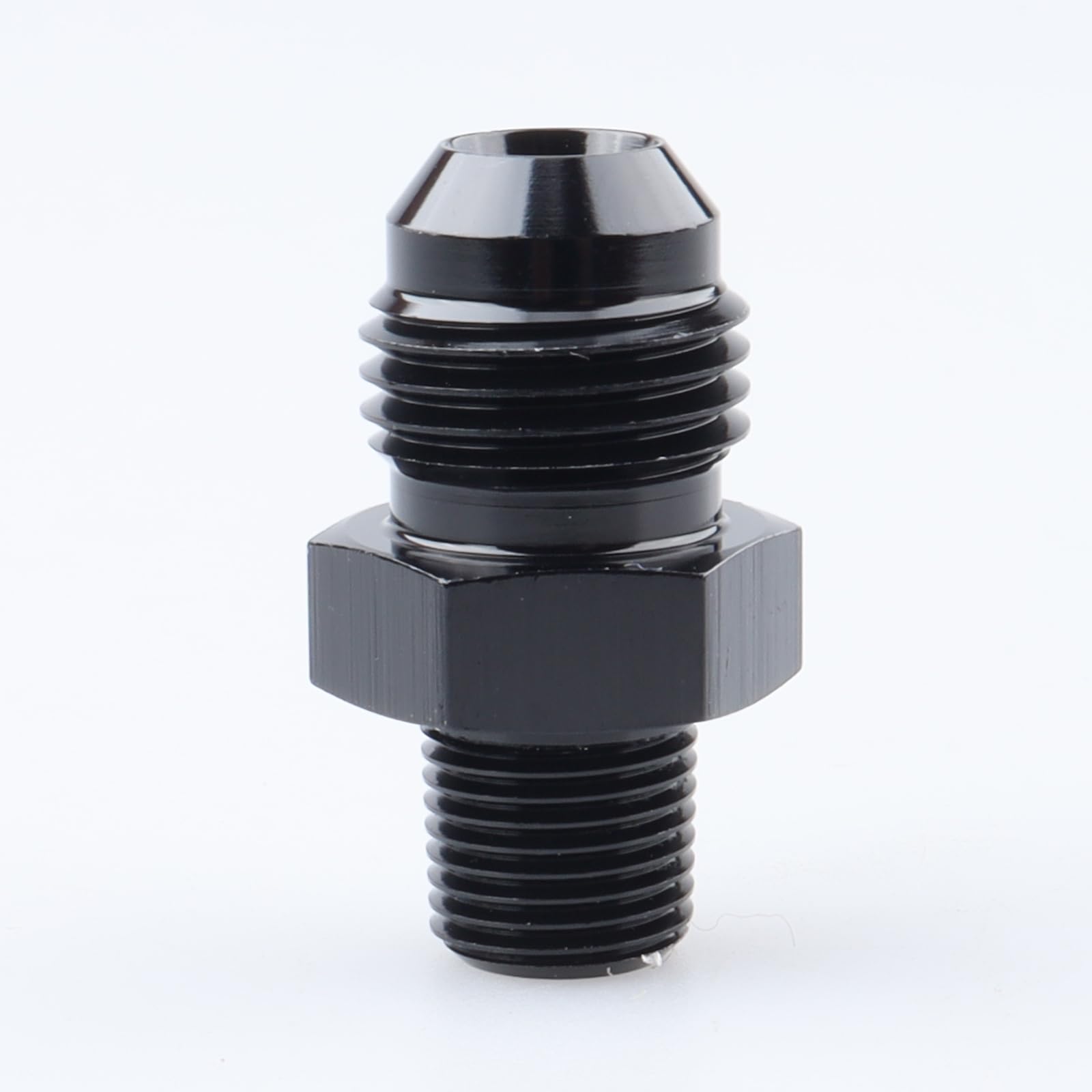 Ac Performance Male 1/8'' Npt To -6 An Flare Adapter Straight Aluminum Black