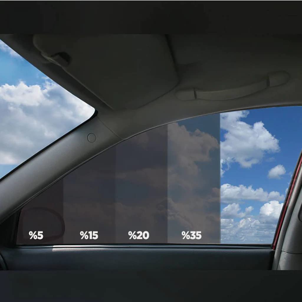 Car Window Tint Film For Auto Sun Shade Roll 5% Vlt Black Universal Fit Width 20'' X Length 20 Ft Roll | Automotive Baby Protection Passenger Privacy Sunlight Heat Uv Block And Scratch Resistant