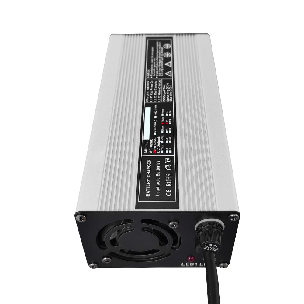Abakoo New 48V 5A Battery Charger For Yamaha Golf Cart G19 G22, With 2 Pin Plug, 48 Volt 5 Amp