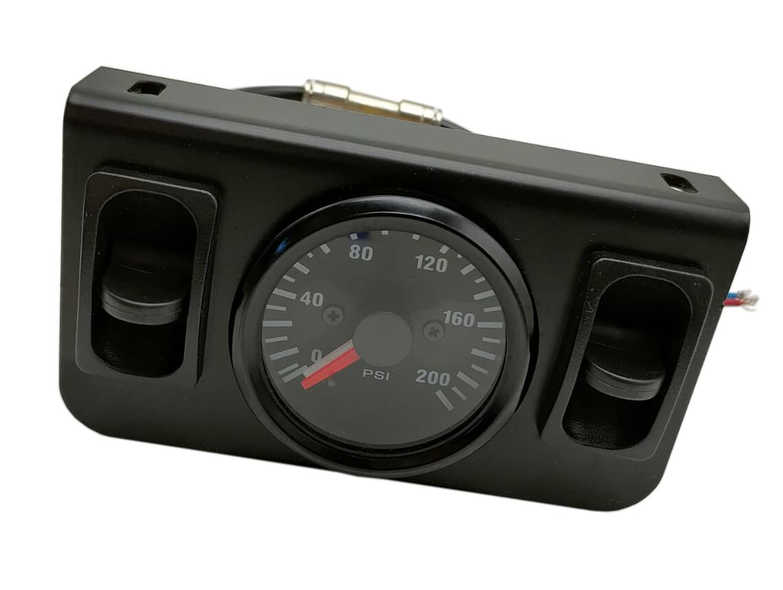 NYSUS Panel Paddle Valve Switch with Dual Needle Gauge & Air Fittings for Air Suspension