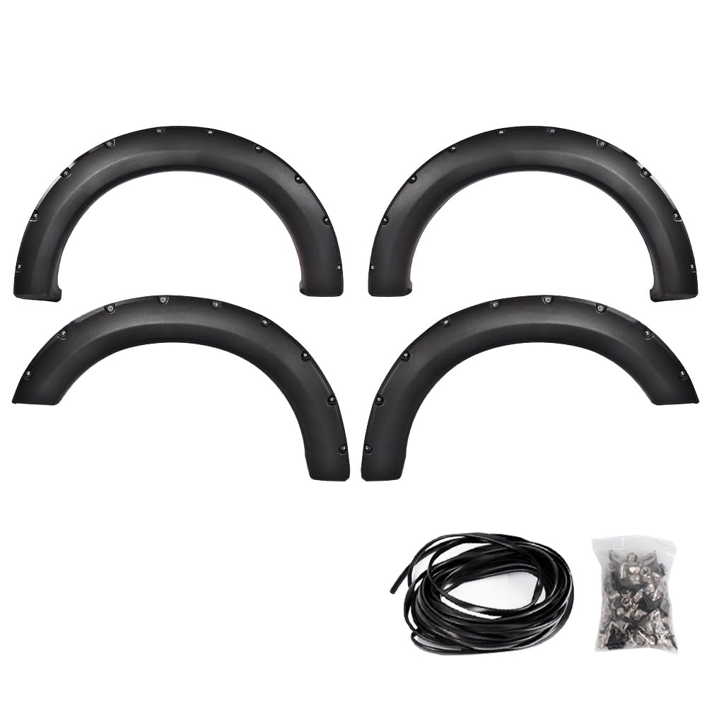 PIT66 Textured Fender Flares Compatible with Ford F150 Styleside with 66.0/67.0/78.0/96.0 Bed Length 2004-2008,Fit for 2007-2008