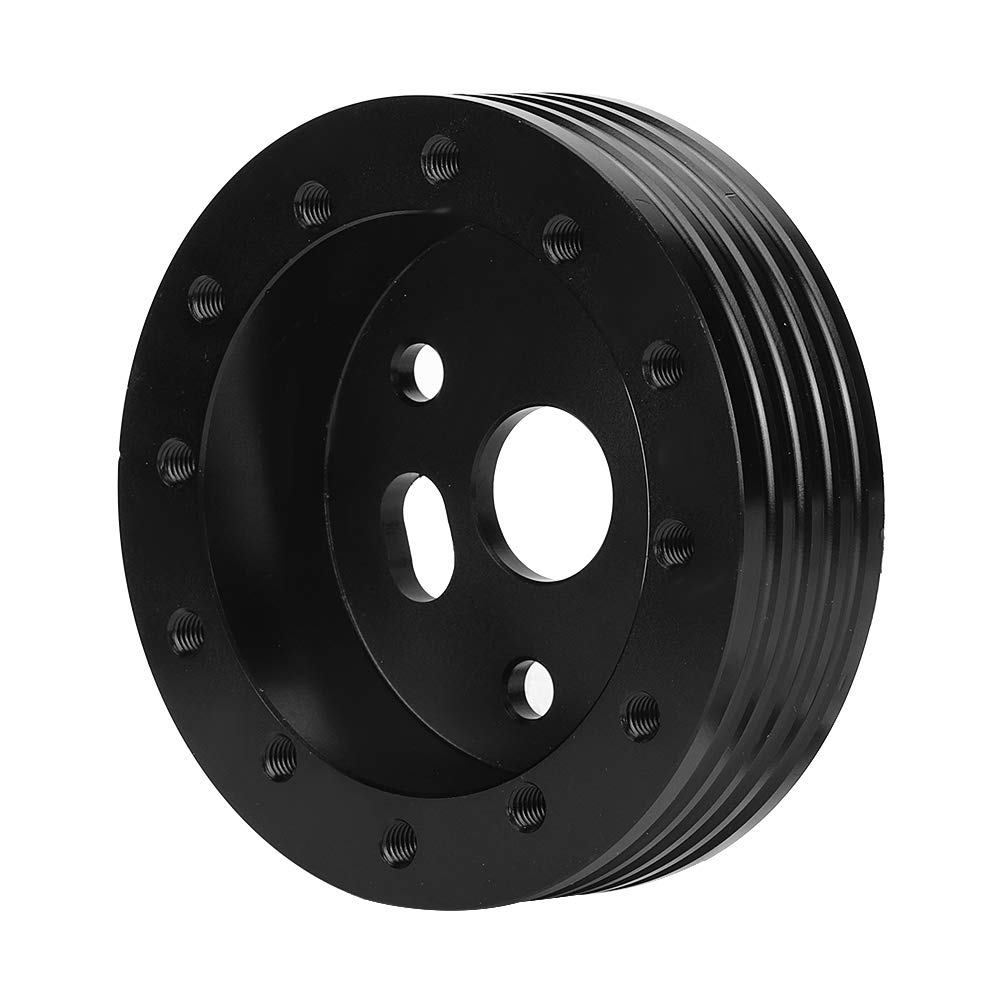 Lenkrad Nabe Adapter,Universal Steering Wheel Hub Kit,Steering Wheel Adapter,Automotive Steering Wheels,1In Aluminum Steering Wheel Hub Spacer For 5 6 Hole Wheels To 3 Hole Adapter(Black)