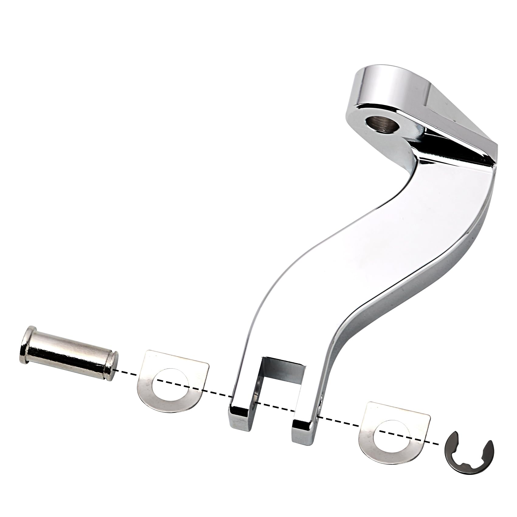 Wowtk 10Mm Rear Passenger Footpeg Mounting Kit For Harley Touring Road King Road Glide Street Glide Electra Glide Models 1993-2024,Chrome