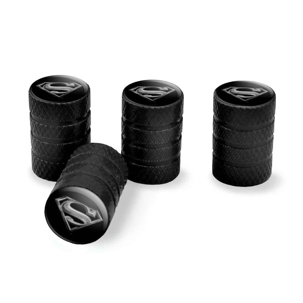 Superman Steel Logo Tire Rim Wheel Aluminum Valve Stem Caps
