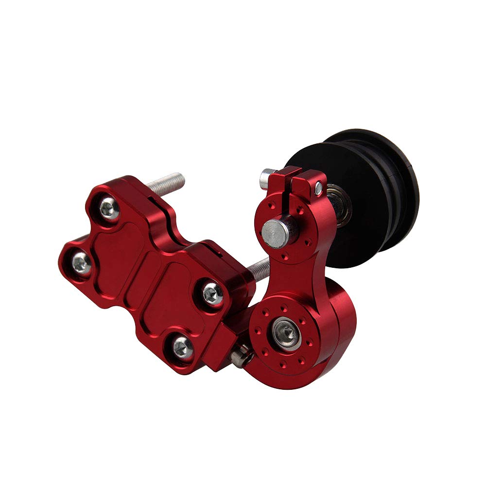 Chain Tensioner Adjuster Universal Aluminum Chain Automatic Regulator for Motorcycle Motocross Dirt Pit Bike ATV (red)
