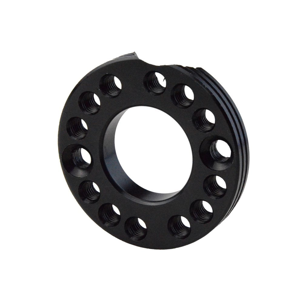 GOOFIT Black 28mm Carburetor Spacer Adapater Intake Manifold Spinner Plate Replacement for 50cc 70cc 90cc 125cc Sunl Taotao NST