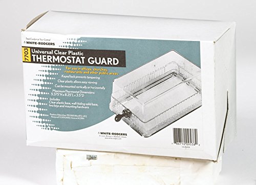 White Rodgers Universal Thermostat Guard Wall Mount White