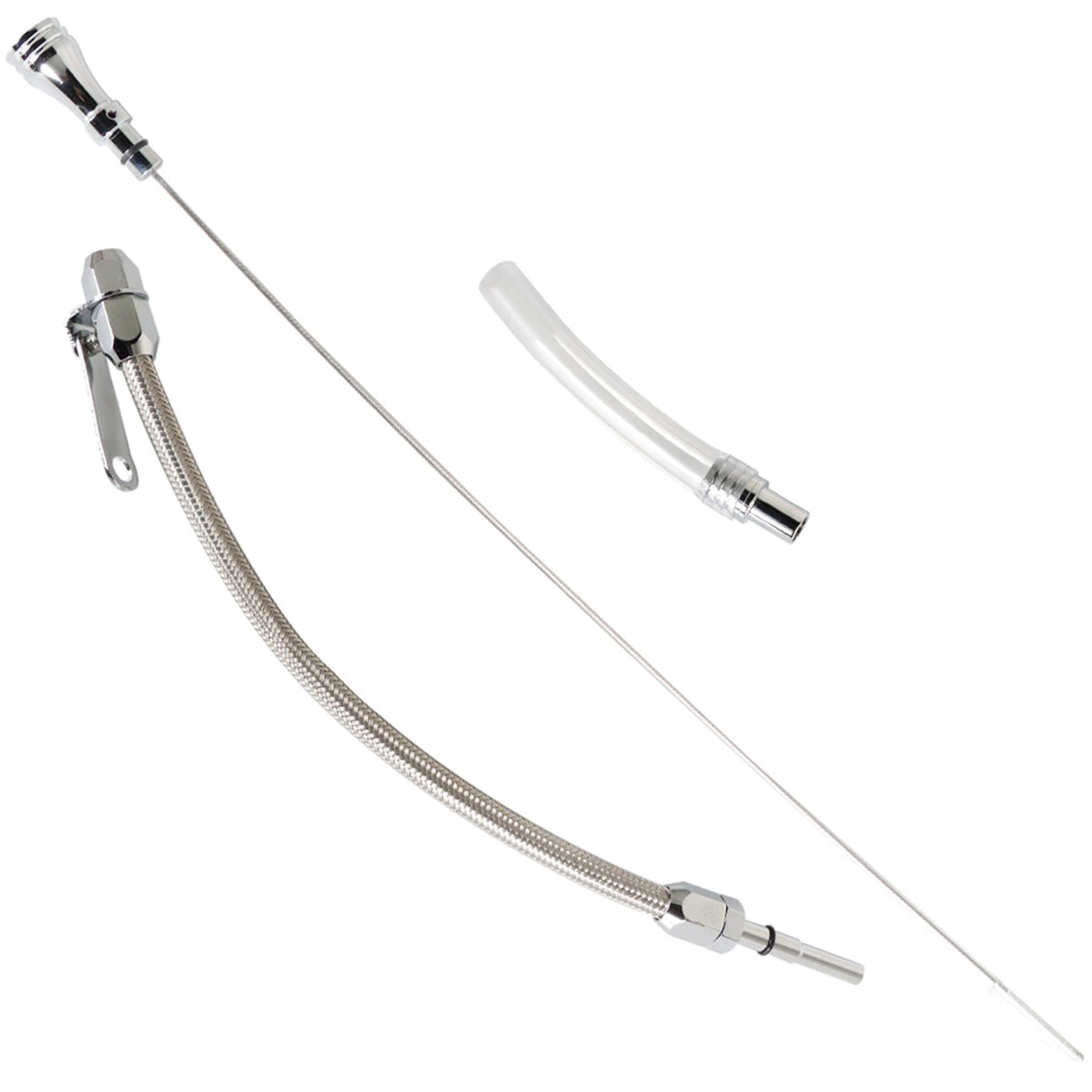 WFLNHB Flexible Stainless LS Oil Dipstick Replacement for LS1 LS2 LS6 LSX 4.8L 5.7L 6.0L 6.2L Engines
