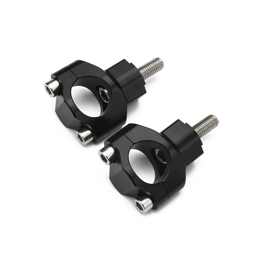Jfg Racing Black 1 1/8' 28Mm Cnc Aluminum Handlebar Fat Bar Risers Mounts Clamps For 125-530 Sx Sxf Exc Excf Xcw Xcfw 00-16 Motocross Enduro Dirt Bike