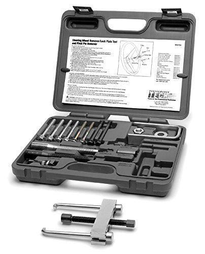 Performance Tool W89704 Steering Wheel Removal Kit - Includes Puller, Bolts, And Tools For Automotive And Light Trucks