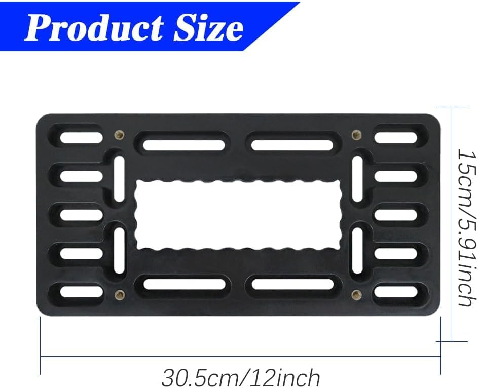 Chrymum Front License Plate Bracket, License Plate Holder, No Drill Front License Plate Bracket, Universal Bumper Car Tag Frame
