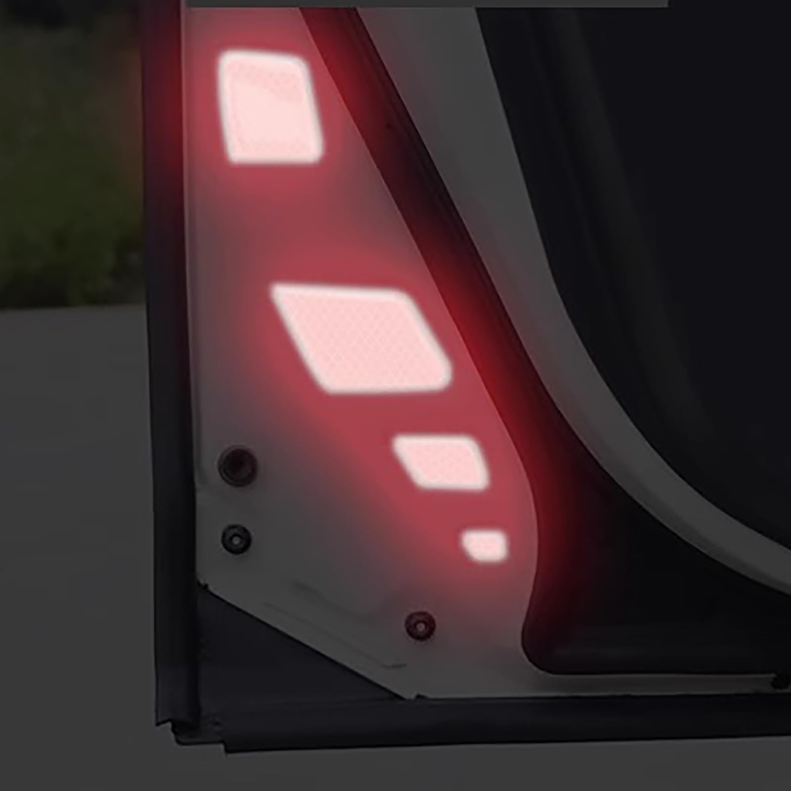 Aosseiye 8 PCS Safety Warning Logos Anti-Collision Stickers for Toyota FJ Curiser, Car Door Reflective Safety Stickers, Car Anti