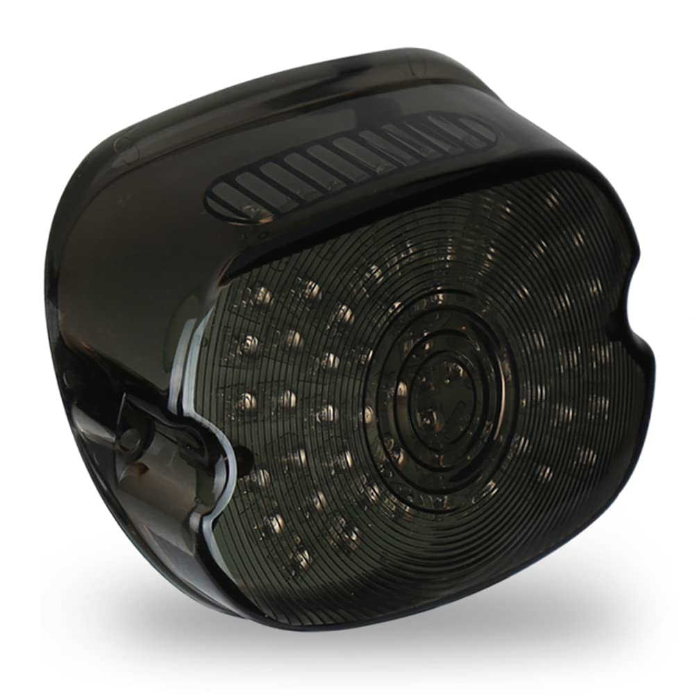 Ovotor Led Tail Light Smoke Lens Lay Down Tail Lamp With Braking Turn Signal Replacement For Harley Sportster Dyna Fxdl Electra 